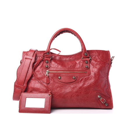 Balenciaga Agneau Giant 12 Rose Gold Hardware City Rouge Coquelicot 1 of 9