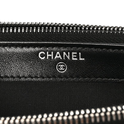 Chanel Sequin Lambskin Summer Night Clutch With Chain  Black Silver 6 of 11