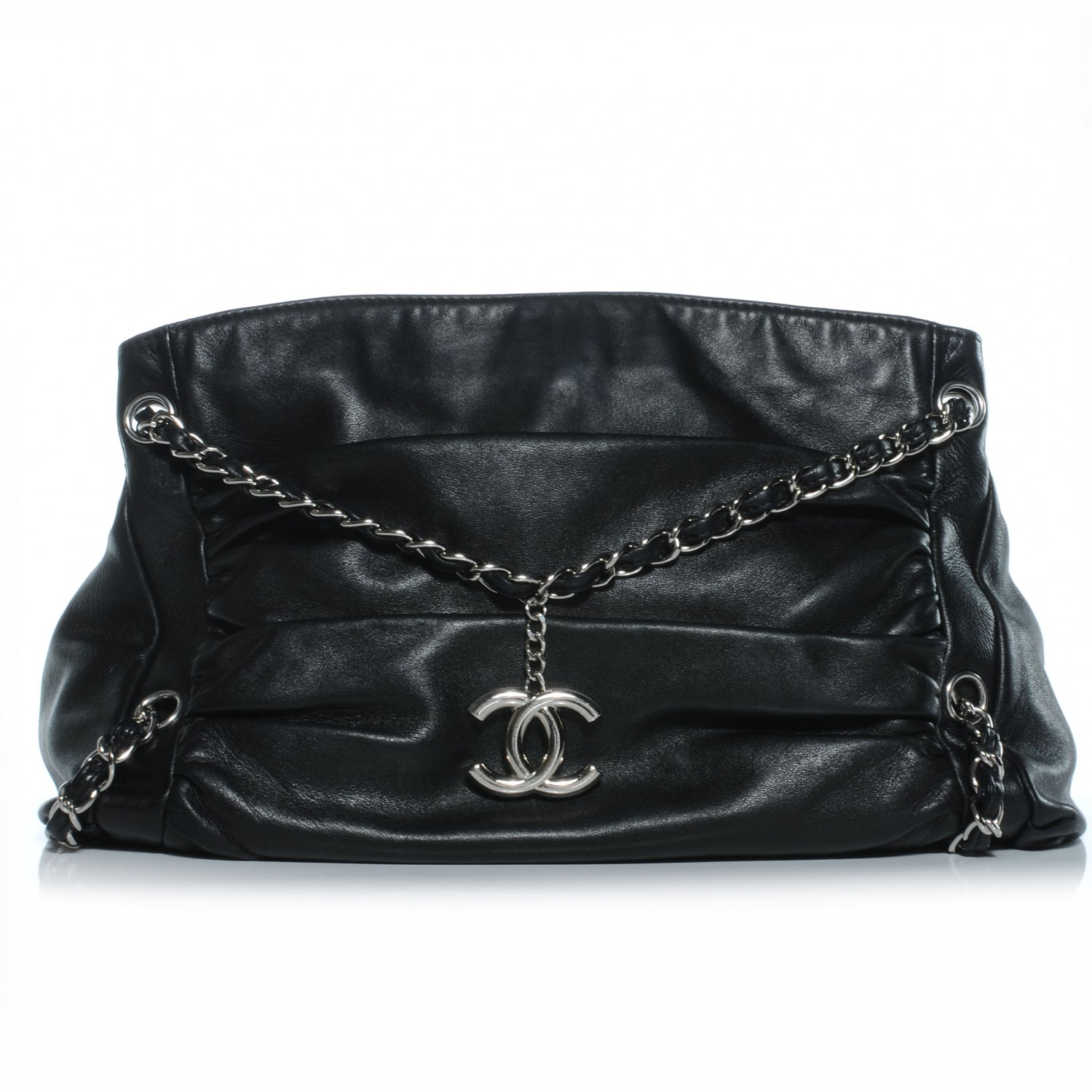 Chanel Lambskin Large Sharpei Shoulder Bag Black 1 of 7