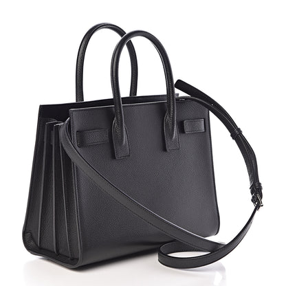 Saint Laurent Grained Calfskin Baby Sac De Jour Black 3 of 9