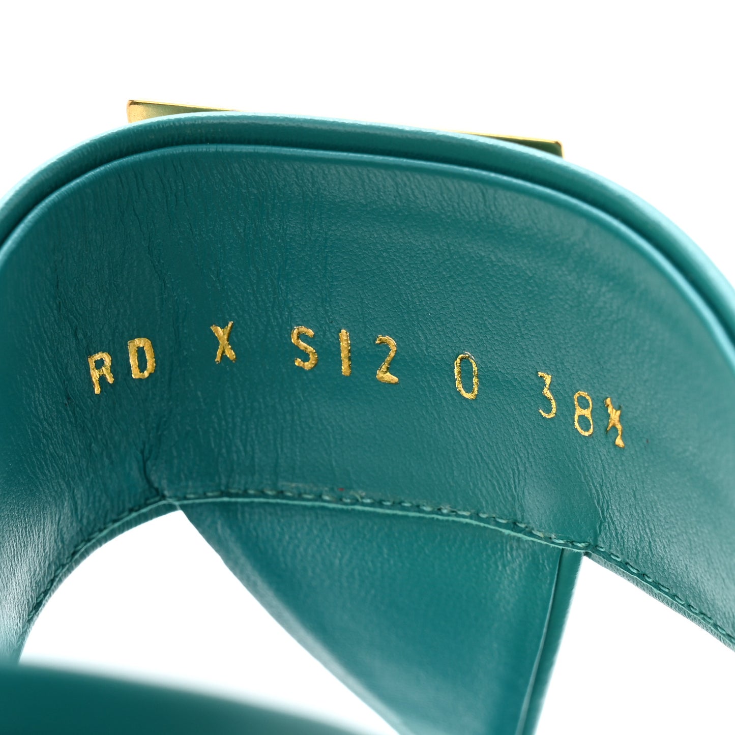 Calfskin One Stud Flat Thong Sandals 38.5 Ultramar