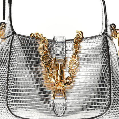 Gucci Lizard Mini Jackie 1961 Silver 8 of 10