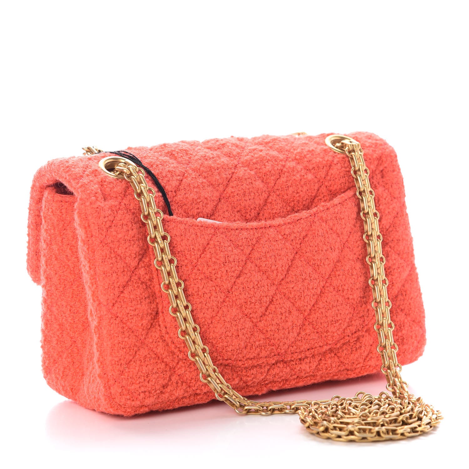 Chanel Tweed Quilted 2.55 Reissue Mini Flap Coral 3 of 9