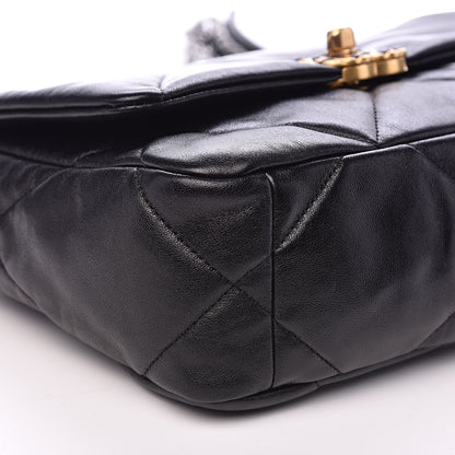 Chanel Goatskin Quilted Medium 19 Flap Black 8 of 12