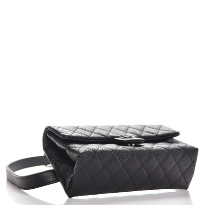Chanel Grained Calfskin Quilted 2.55 Reissue Flap Belt Bag Clutch Black 4 of 9
