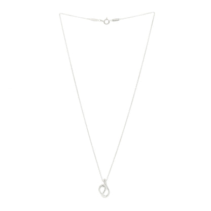 Tiffany Sterling Silver Elsa Peretti Open Wave Pendant Necklace 3 of 7