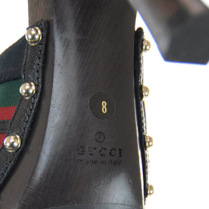 Gucci Monogram Wooden Horsebit Heels 8 Black 6 of 6