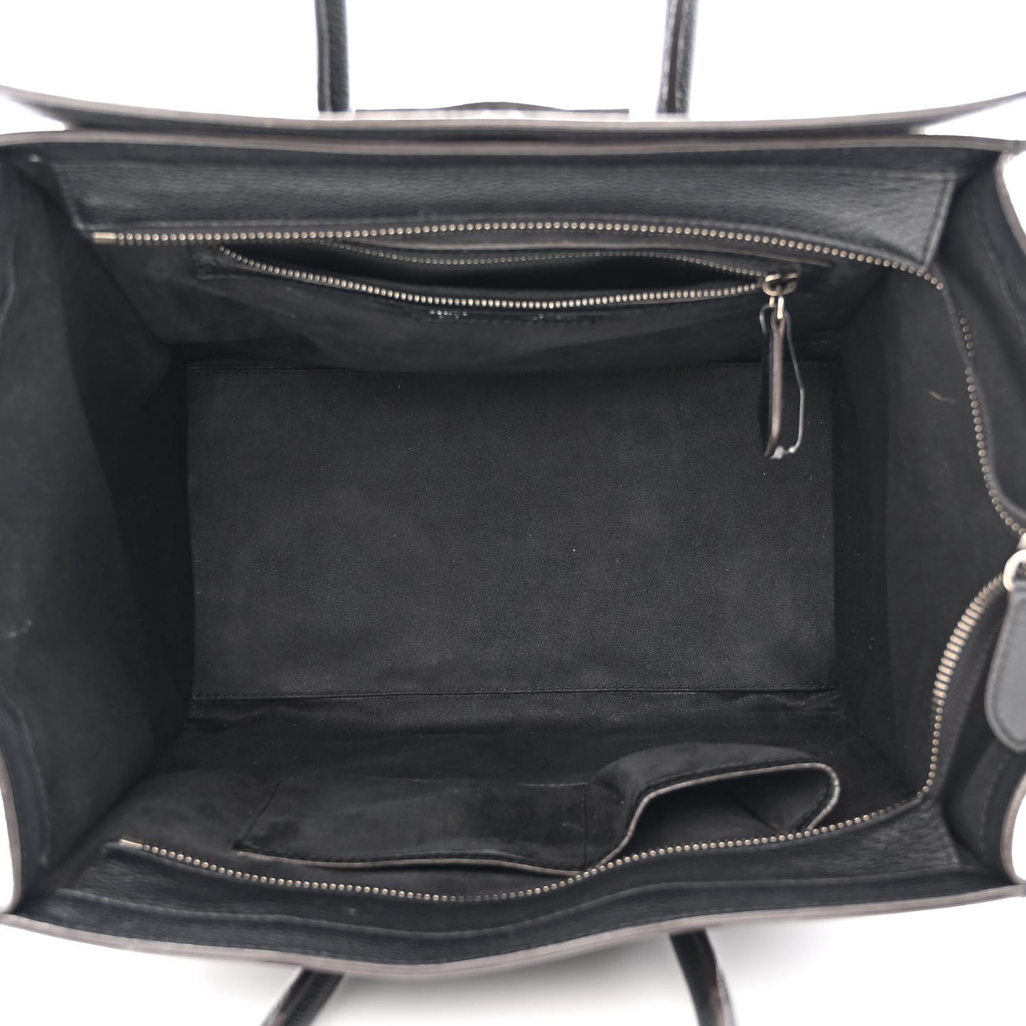 Drummed Calfskin Mini Luggage Black