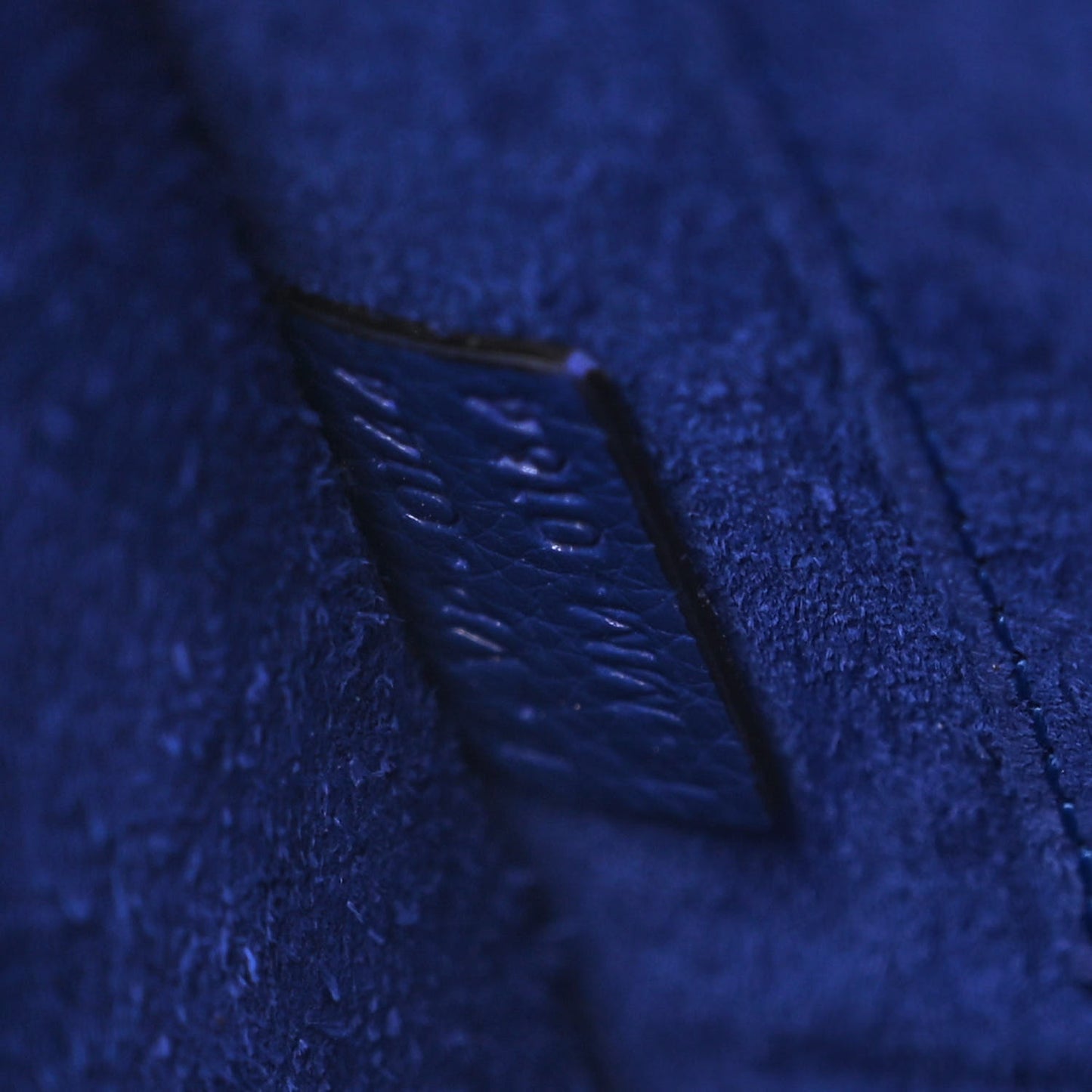 Drummed Calfskin Nano Luggage Indigo