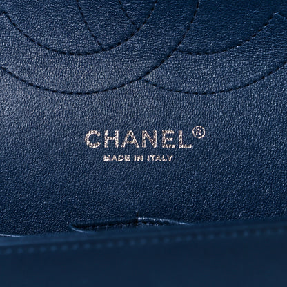 Chanel Patent Quilted Jumbo Double Flap Navy 6 of 12