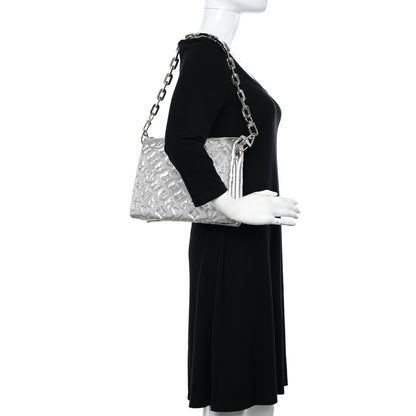 Louis Vuitton Metallic Lambskin Embossed Monogram Coussin PM Silver 2 of 16