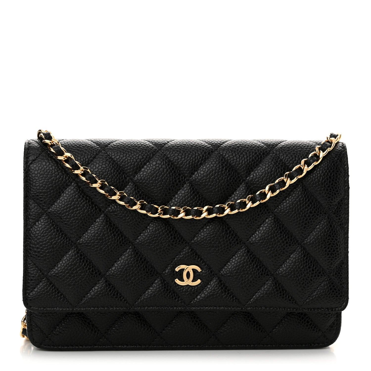 Chanel Caviar Quilted Wallet on Chain WOC Black 1 of 12