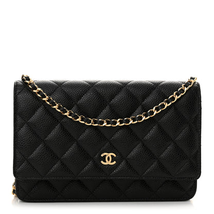 Chanel Caviar Quilted Wallet on Chain WOC Black 1 of 12