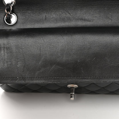 Chanel Lambskin Quilted Medium Double Flap Black 15 of 21