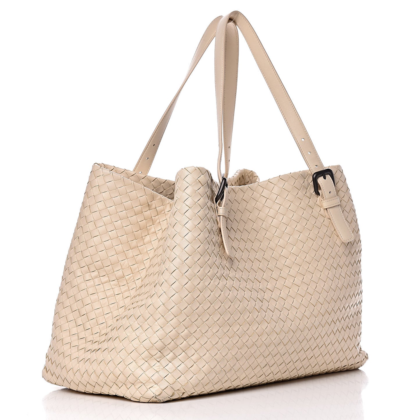 Nappa Intrecciato Large Cesta Tote White