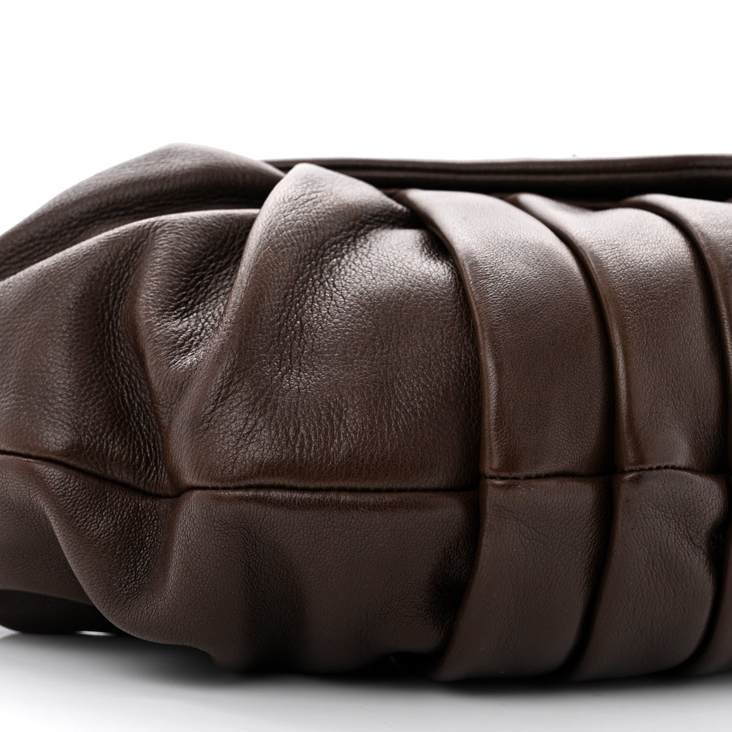 Chanel Lambskin Pleated CC Shoulder Bag Marron Fonce 9 of 10