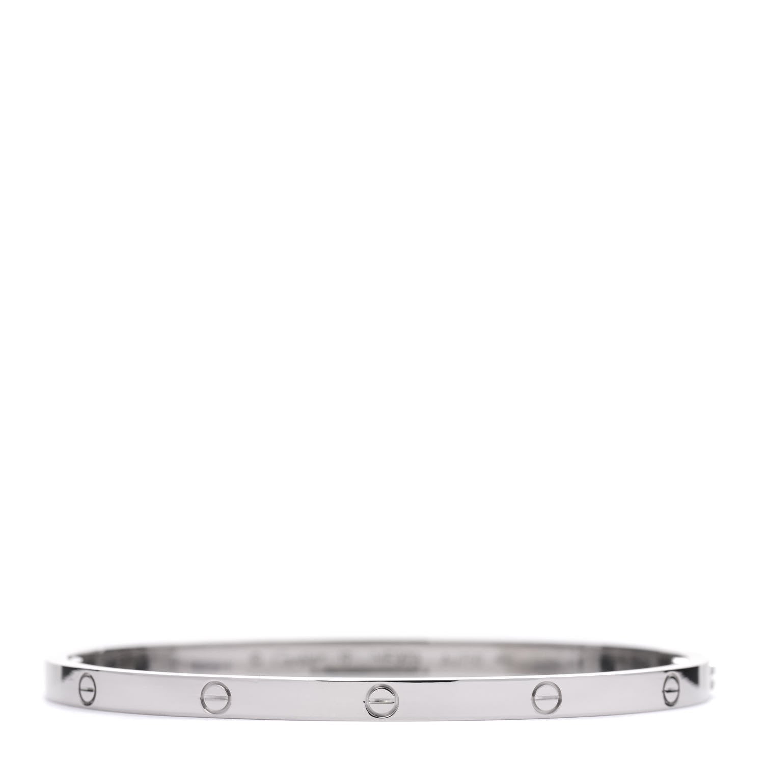 Cartier 18K White Gold Small LOVE Bracelet 17 1 of 4