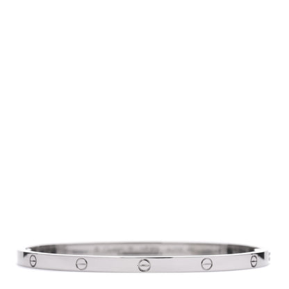 Cartier 18K White Gold Small LOVE Bracelet 17 1 of 4