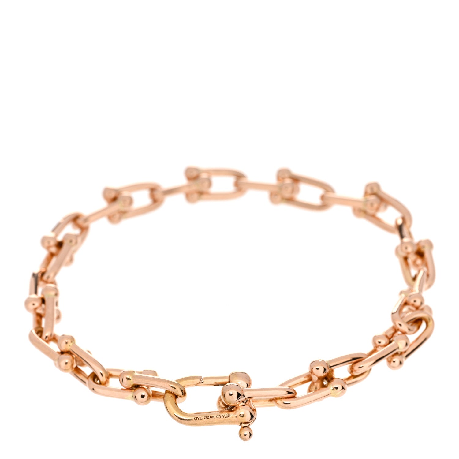 Tiffany 18K Rose Gold Small HardWear Link Bracelet 2 of 3