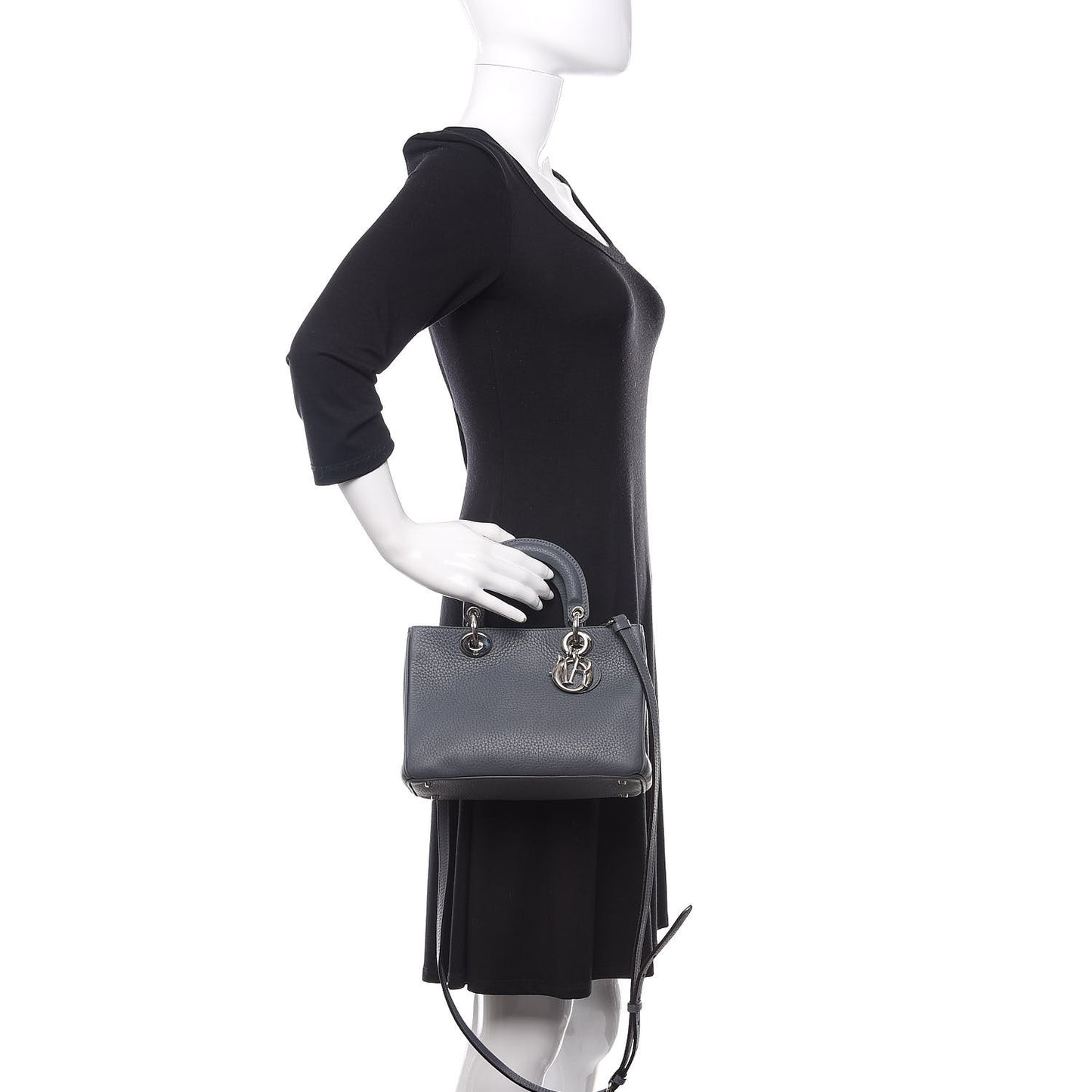 Bullcalf Mini Diorissimo Tote Grey Blue