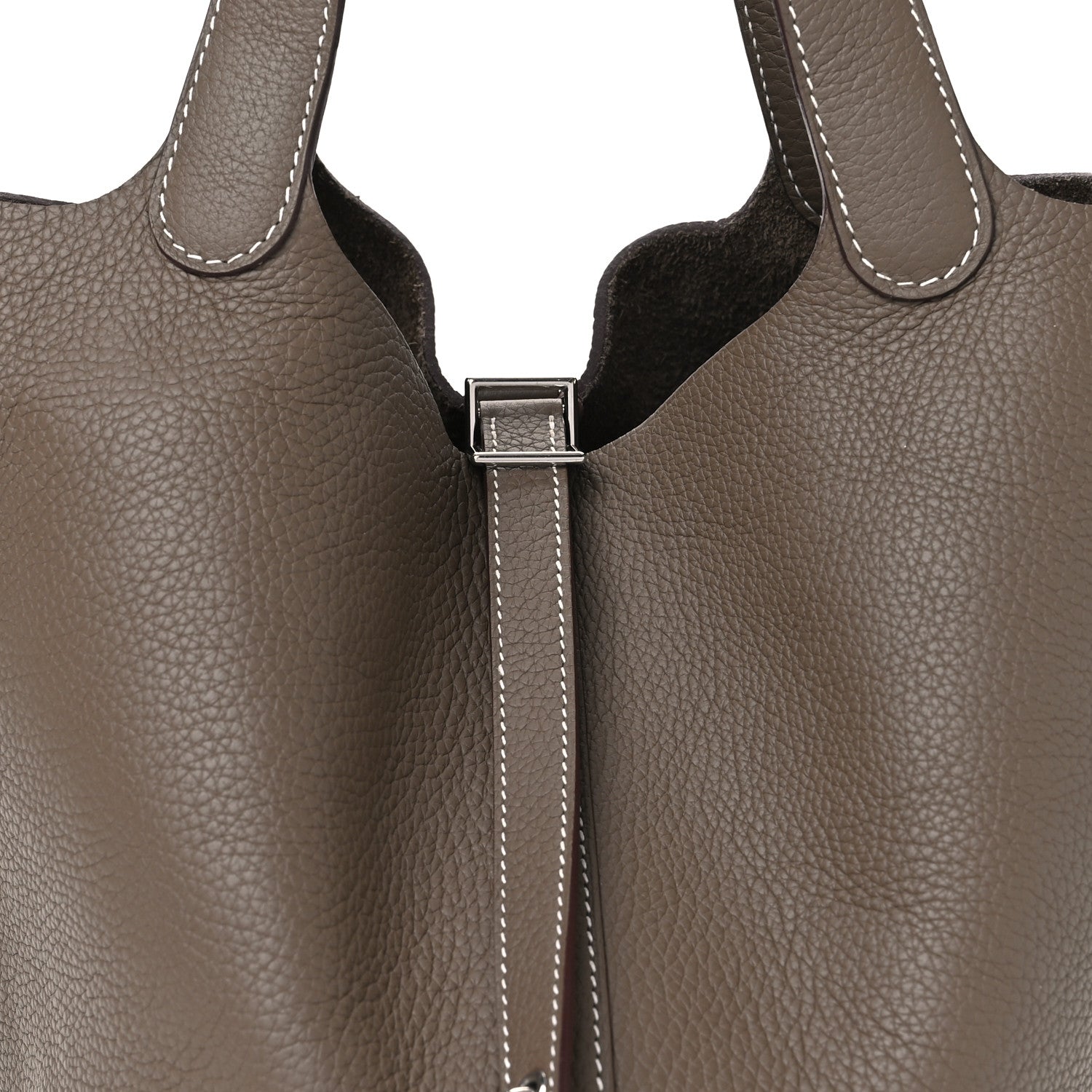 Hermes Taurillon Clemence Picotin Lock 22 MM Etoupe 8 of 10