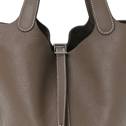 Hermes Taurillon Clemence Picotin Lock 22 MM Etoupe 8 of 10