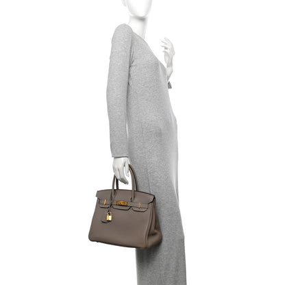 Hermes Togo BIRKIN 30 Gris Tourterelle 2 of 12