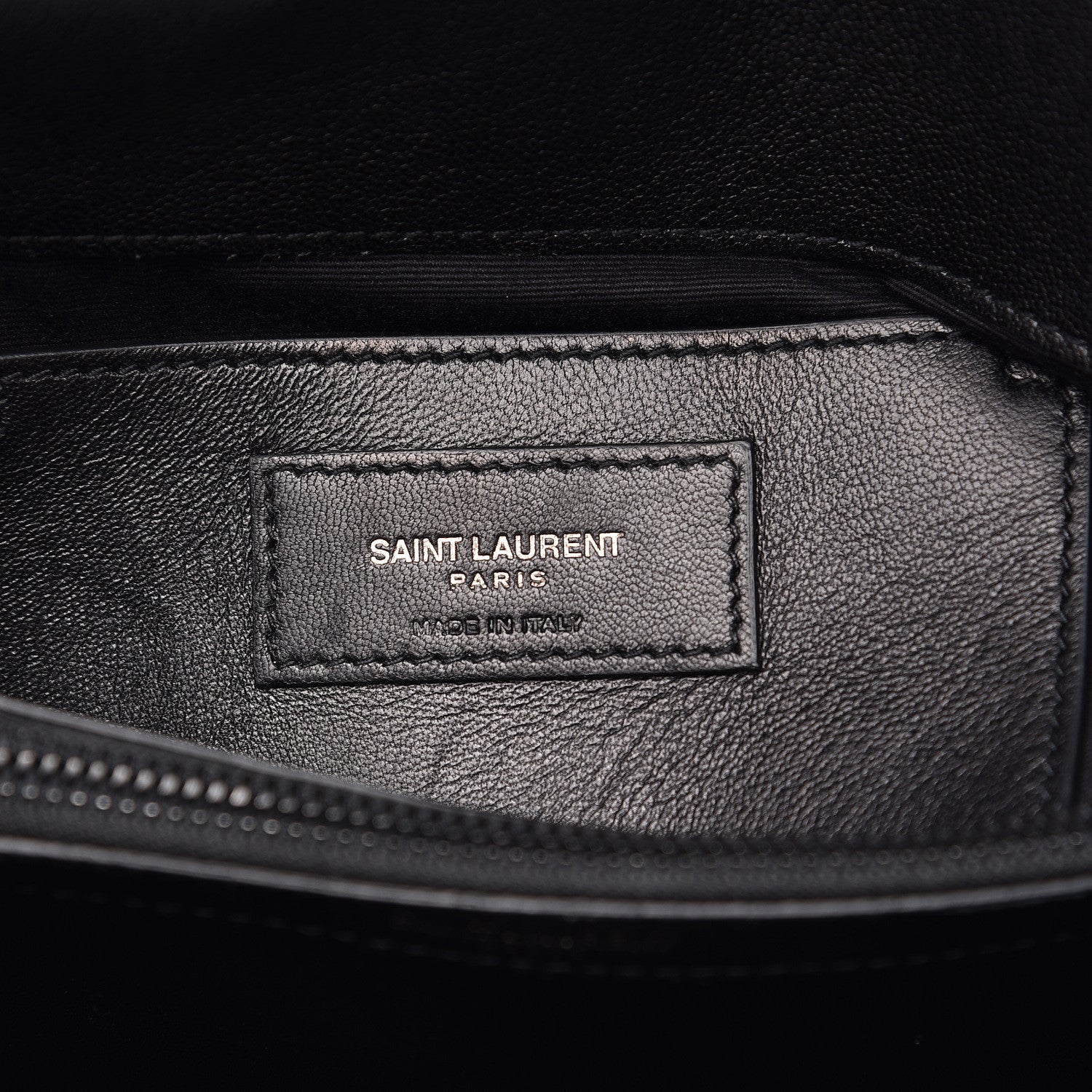 Saint Laurent Sheepskin Matelasse Chevron Monogram Medium College Bag Black 6 of 16
