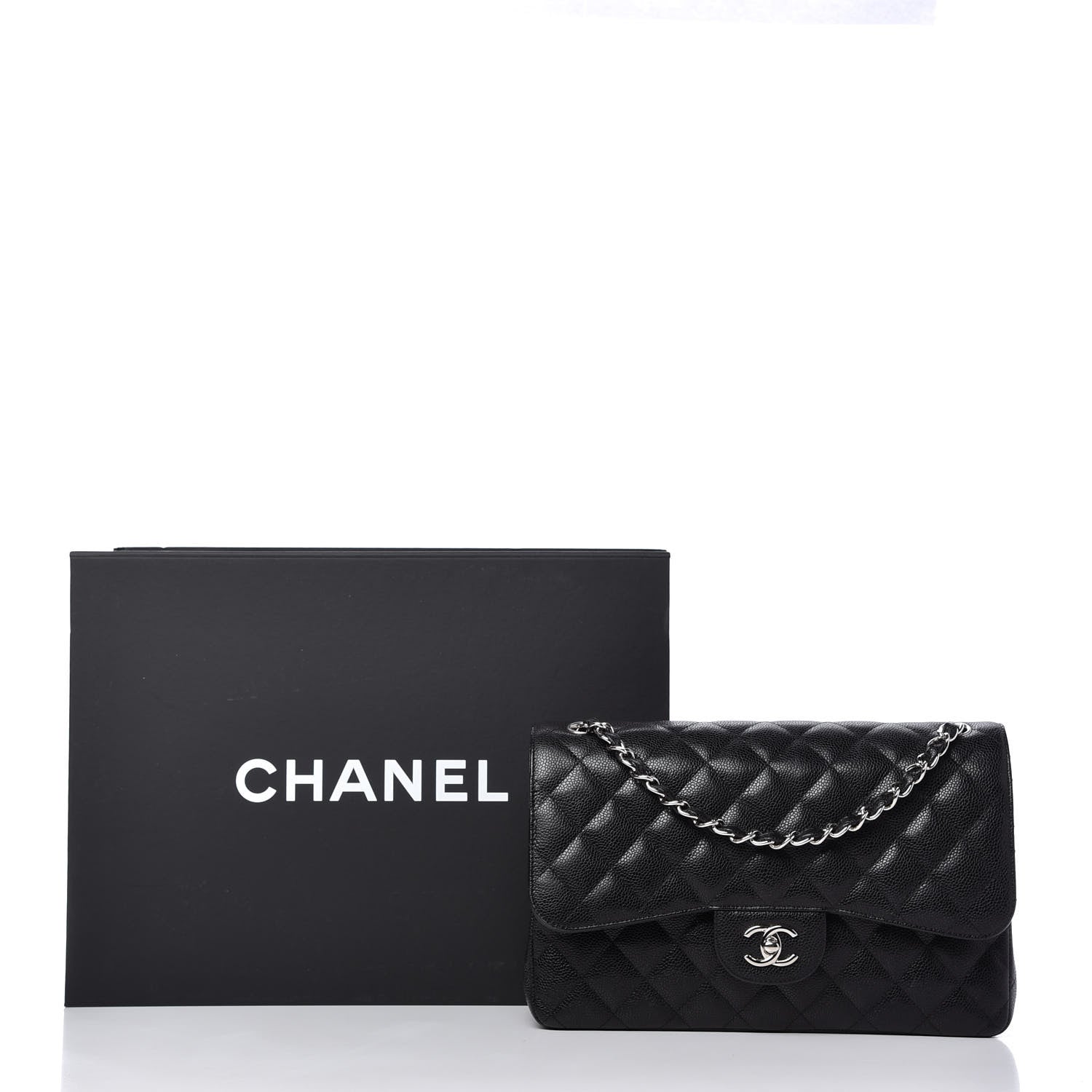 Chanel Caviar Quilted Jumbo Double Flap Black 10 of 10