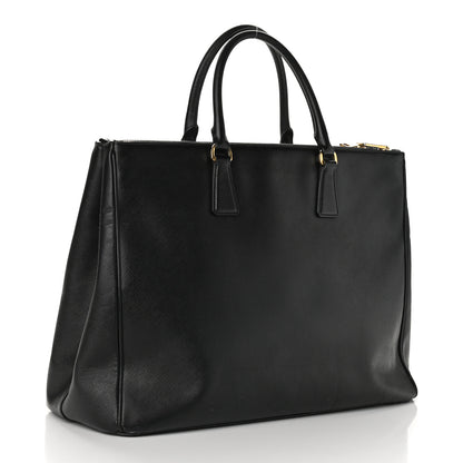 Prada Saffiano Lux Extra Large Galleria Double Zip Tote Black 2 of 12