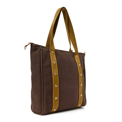 Louis Vuitton Toile Antigua Cabas MM Brown Kaki 3 of 9