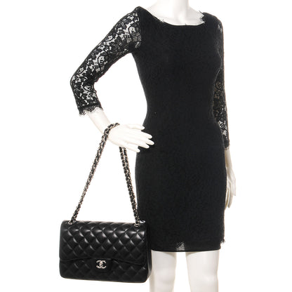 Chanel Lambskin Jumbo Double Flap Black 2 of 10
