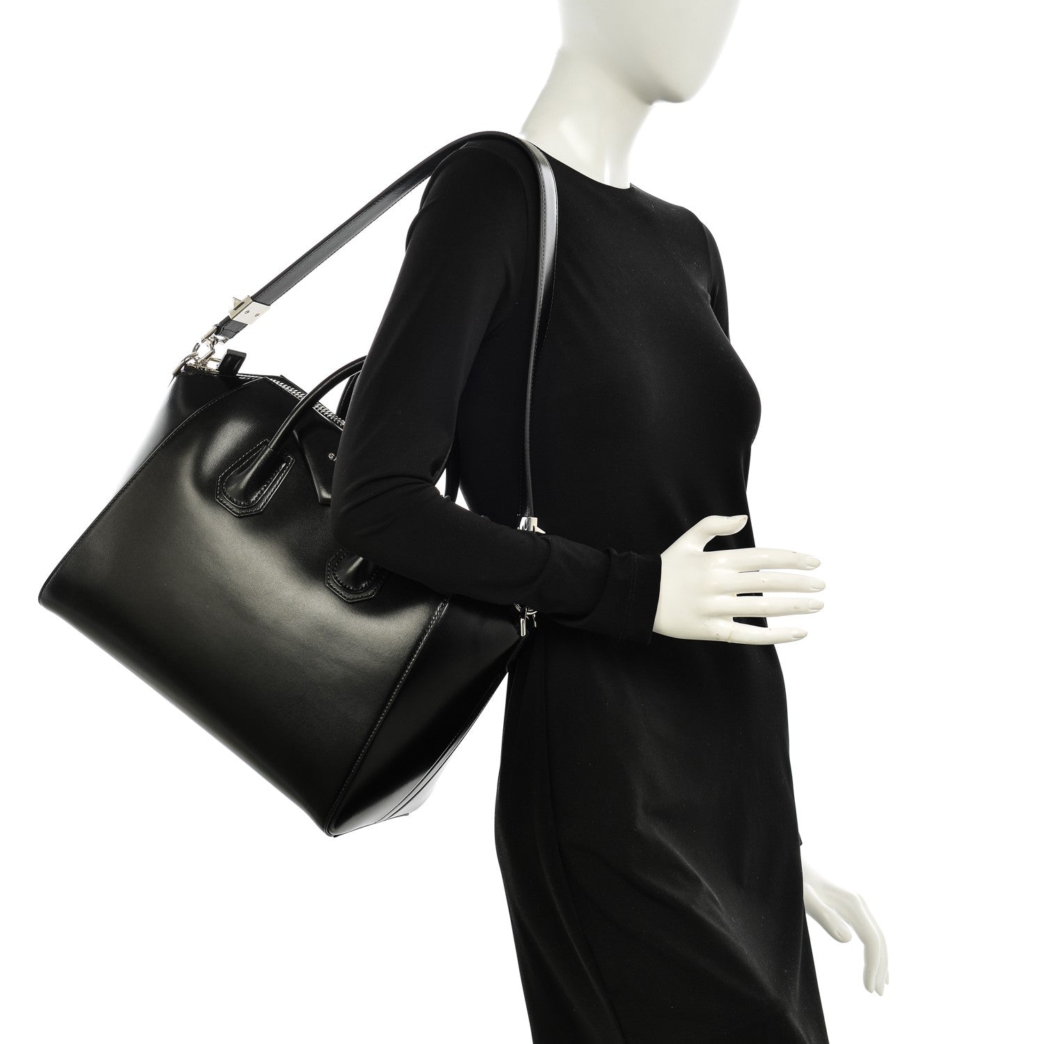 Givenchy Shiny Lord Calfskin Medium Antigona Black 2 of 7