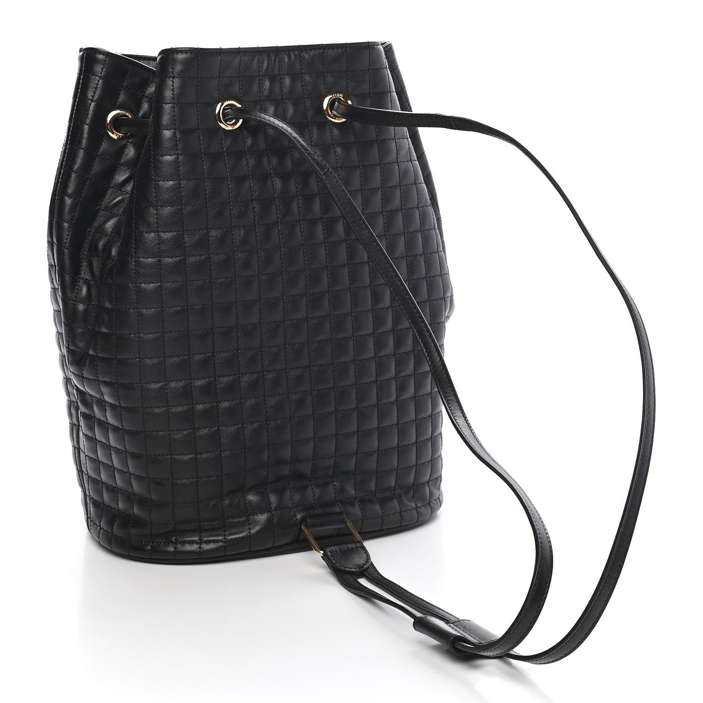 Calfskin Quilted Small C Backpack Black