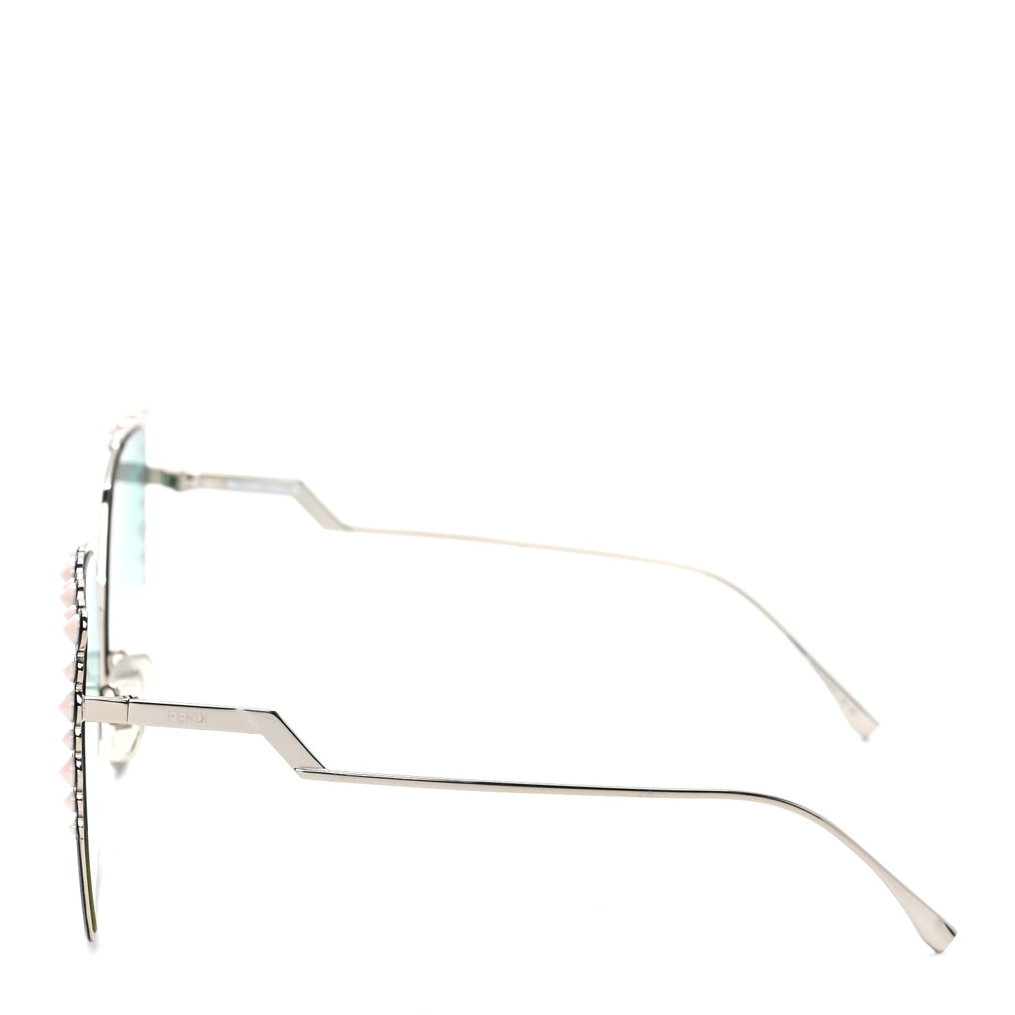 Metal Dots Square Sunglasses FF 0259/S Green Palladium