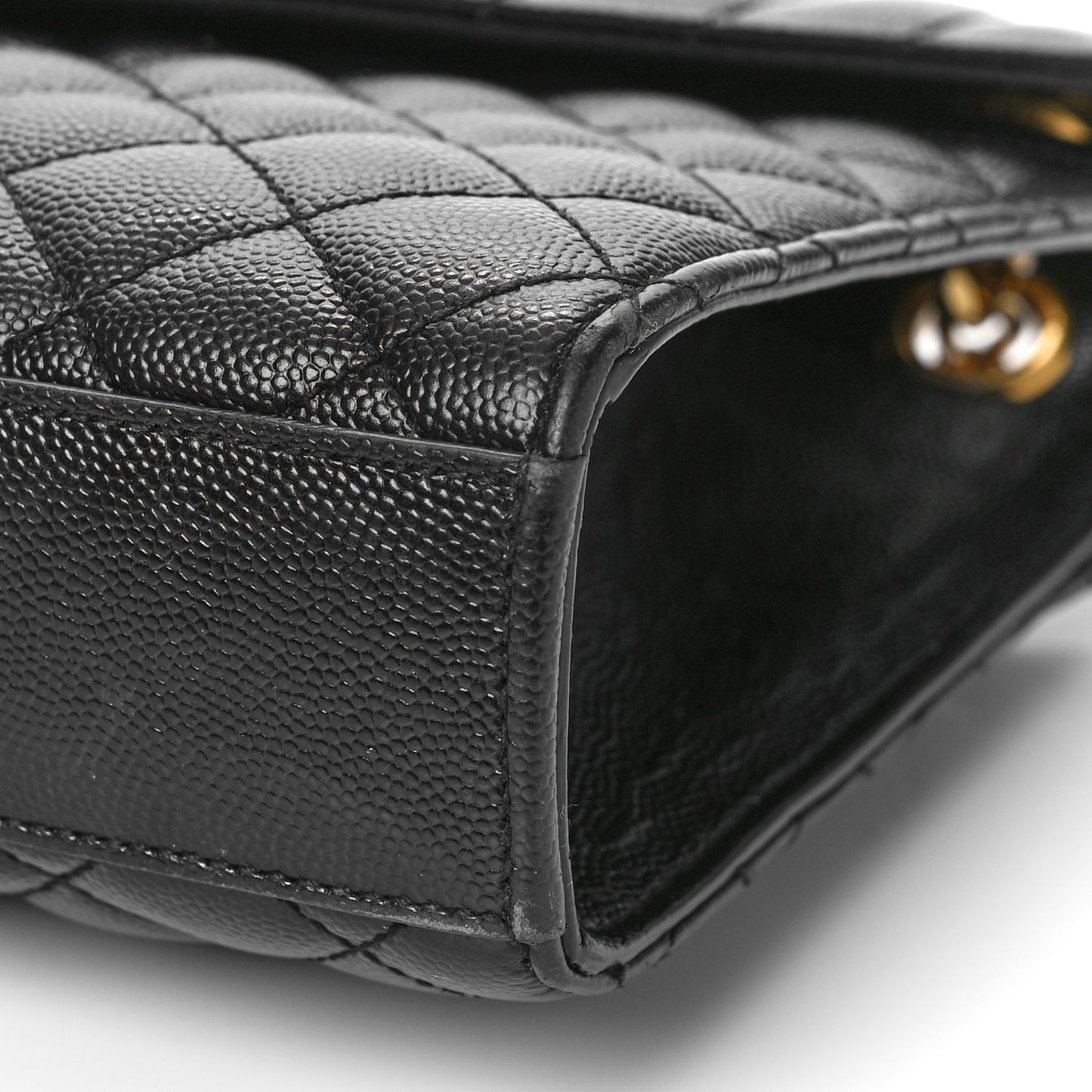 Grain De Poudre Textured Mixed Matelasse Triquilt Medium Monogram Satchel Black