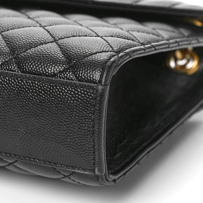 Saint Laurent Grain De Poudre Textured Mixed Matelasse Triquilt Medium Monogram Satchel Black 9 of 12