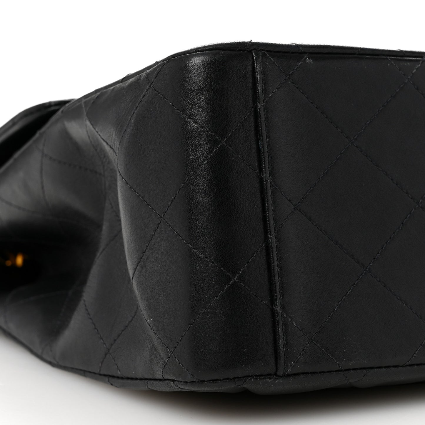 Lambskin Quilted XL Jumbo Single Flap Black