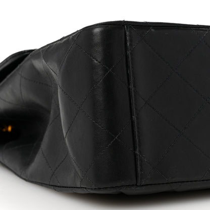 Chanel Lambskin Quilted XL Jumbo Single Flap Black 10 of 13