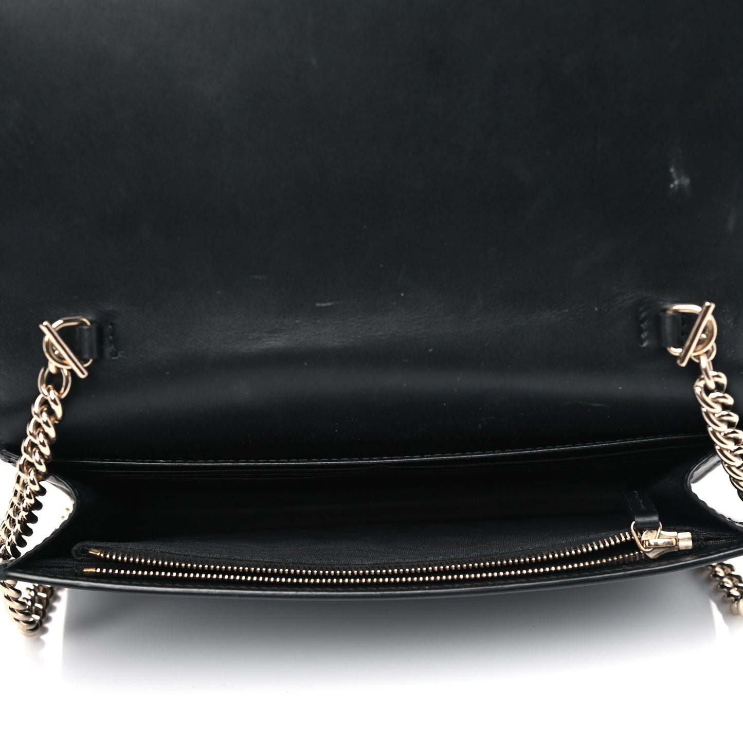 Guccissima Signature Bowy Chain Wallet Black