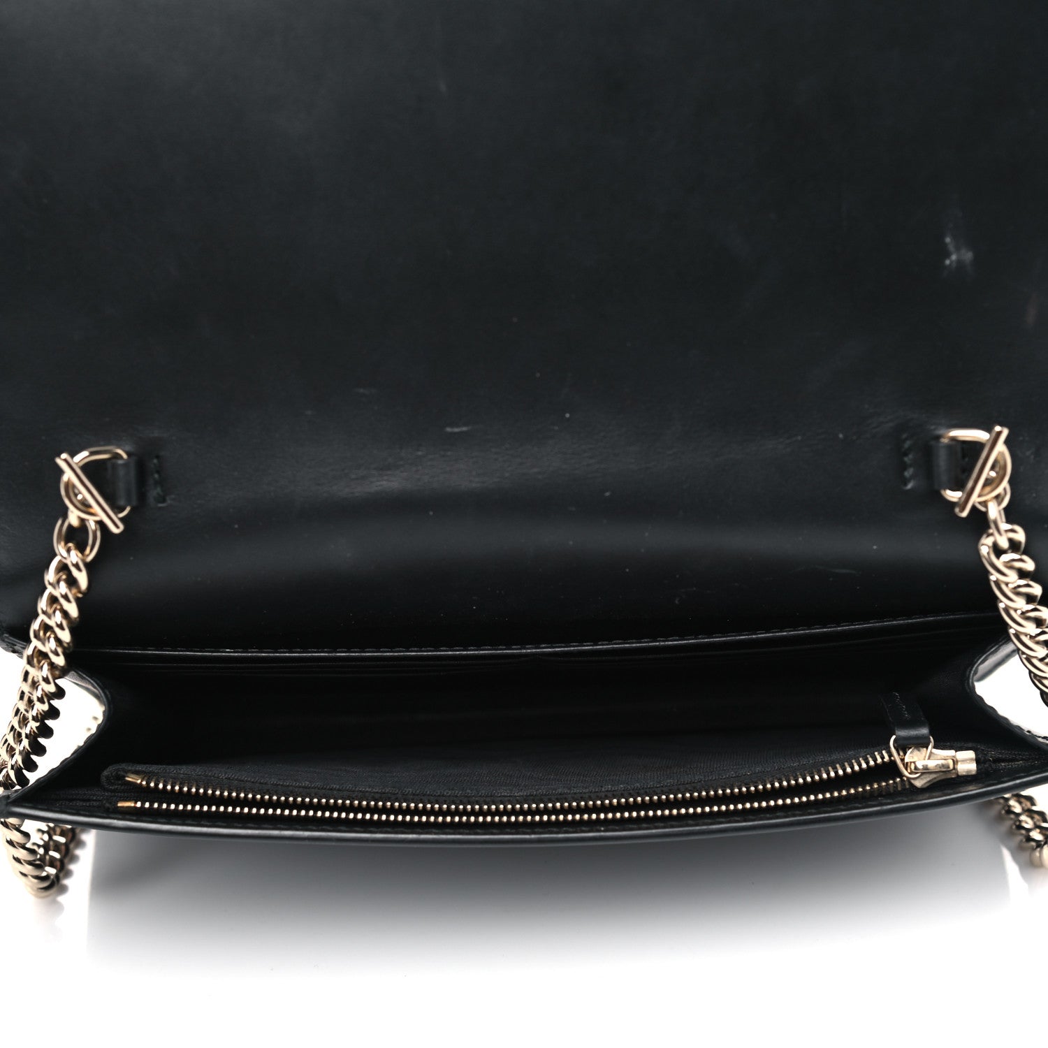 Gucci Guccissima Signature Bowy Chain Wallet Black 4 of 7