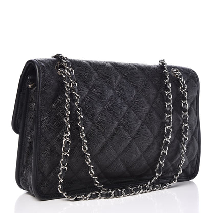 Chanel Caviar Quilted Large French Riviera Flap Black 3 of 10