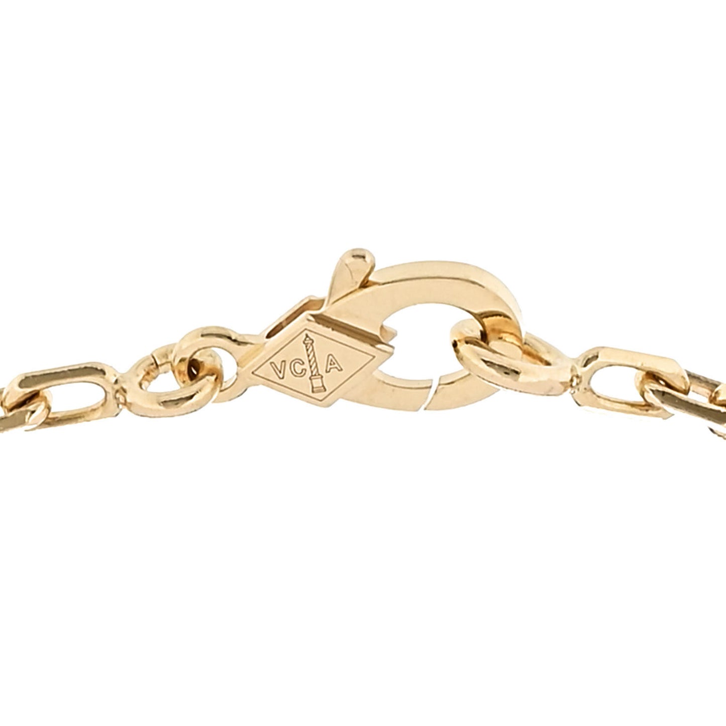 18K Yellow Gold Black Onyx 5 Motifs Vintage Alhambra Bracelet