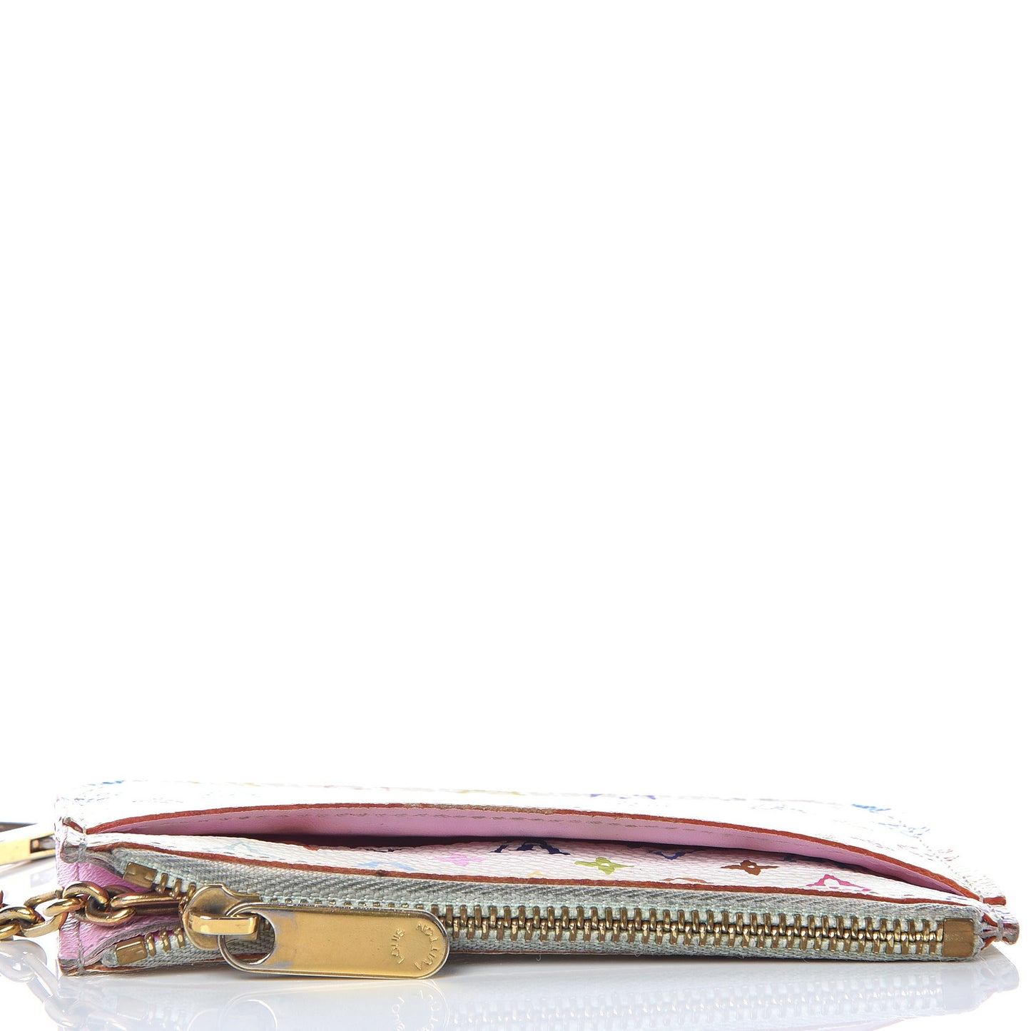 Monogram Multicolor Key Pouch White Litchi
