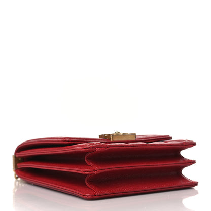 Chanel Caviar Quilted North South Boy Flap Red 4 of 9
