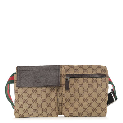 Gucci Monogram Web Belt Bag Dark Brown 1 of 11