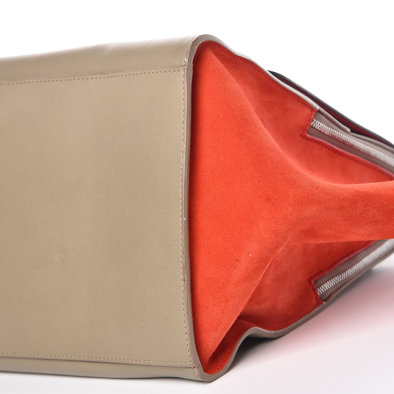 Celine Calfskin Suede Tri-Color Double Zip Trapeze 20 of 24