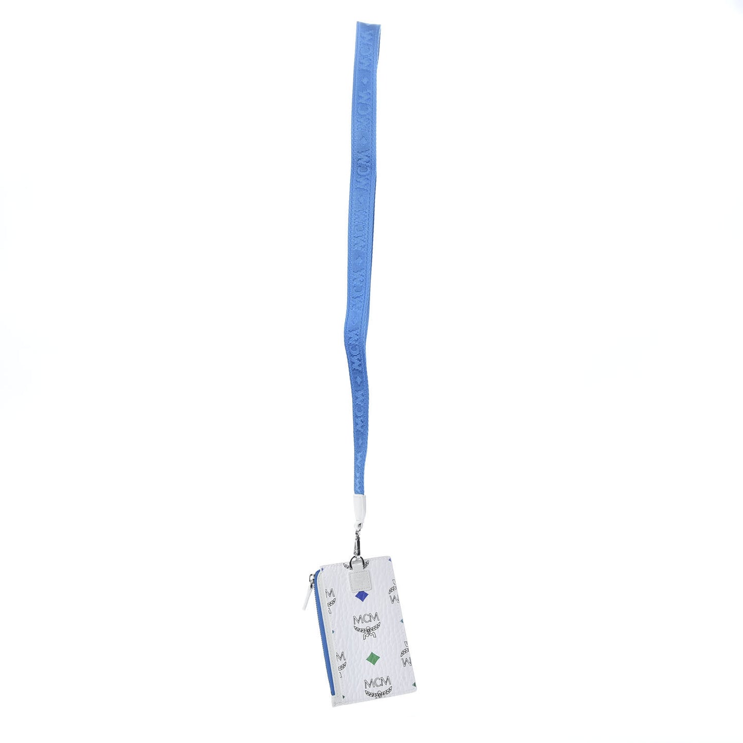 Skyoptic Visetos Spectrum Diamond Mini Card Case Holder Lanyard White