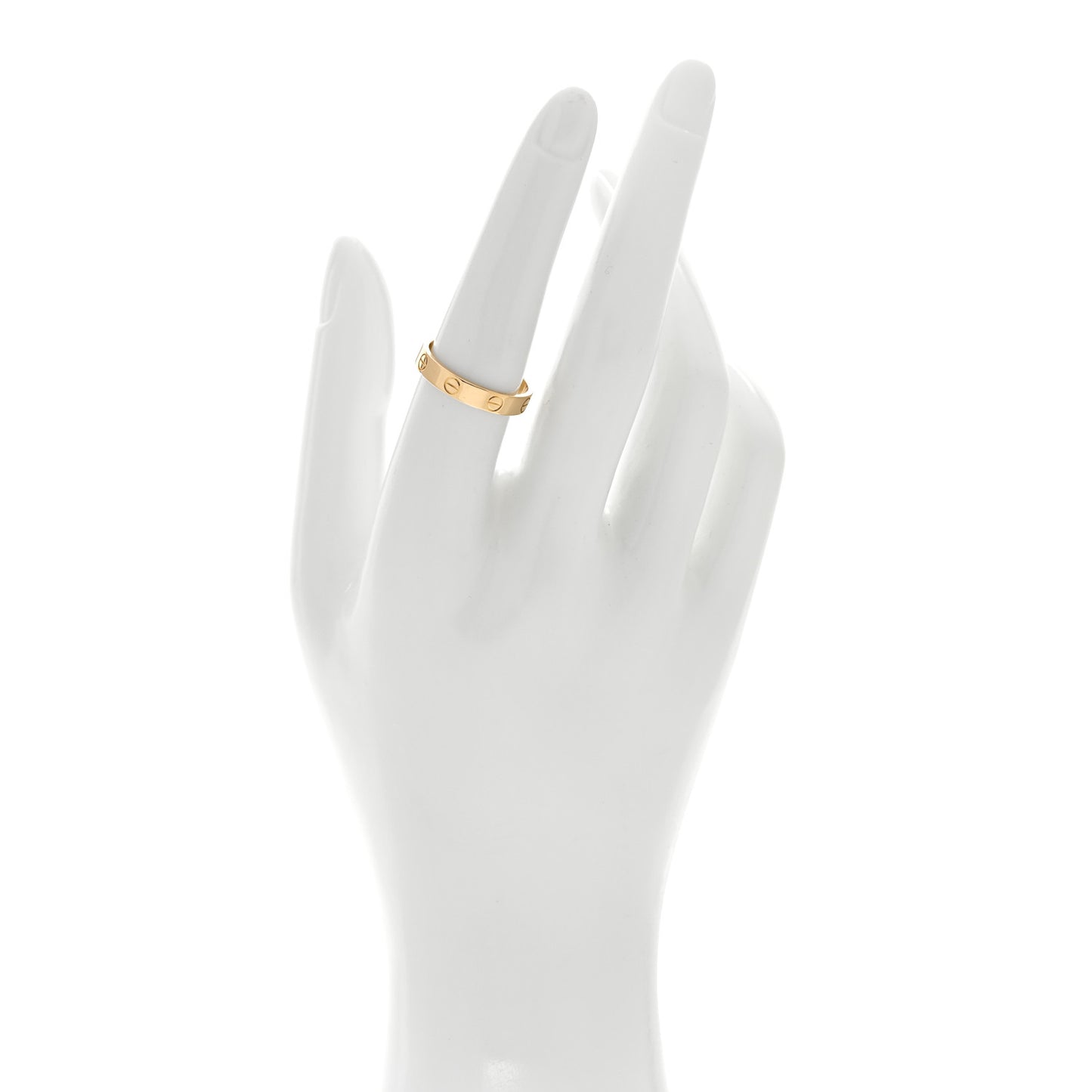 18K Yellow Gold 3.5mm LOVE Wedding Band Ring 55 7.25