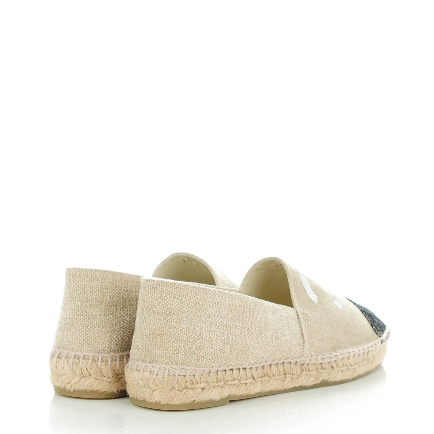 Toile Sequin CC Espadrilles 42 Beige Black